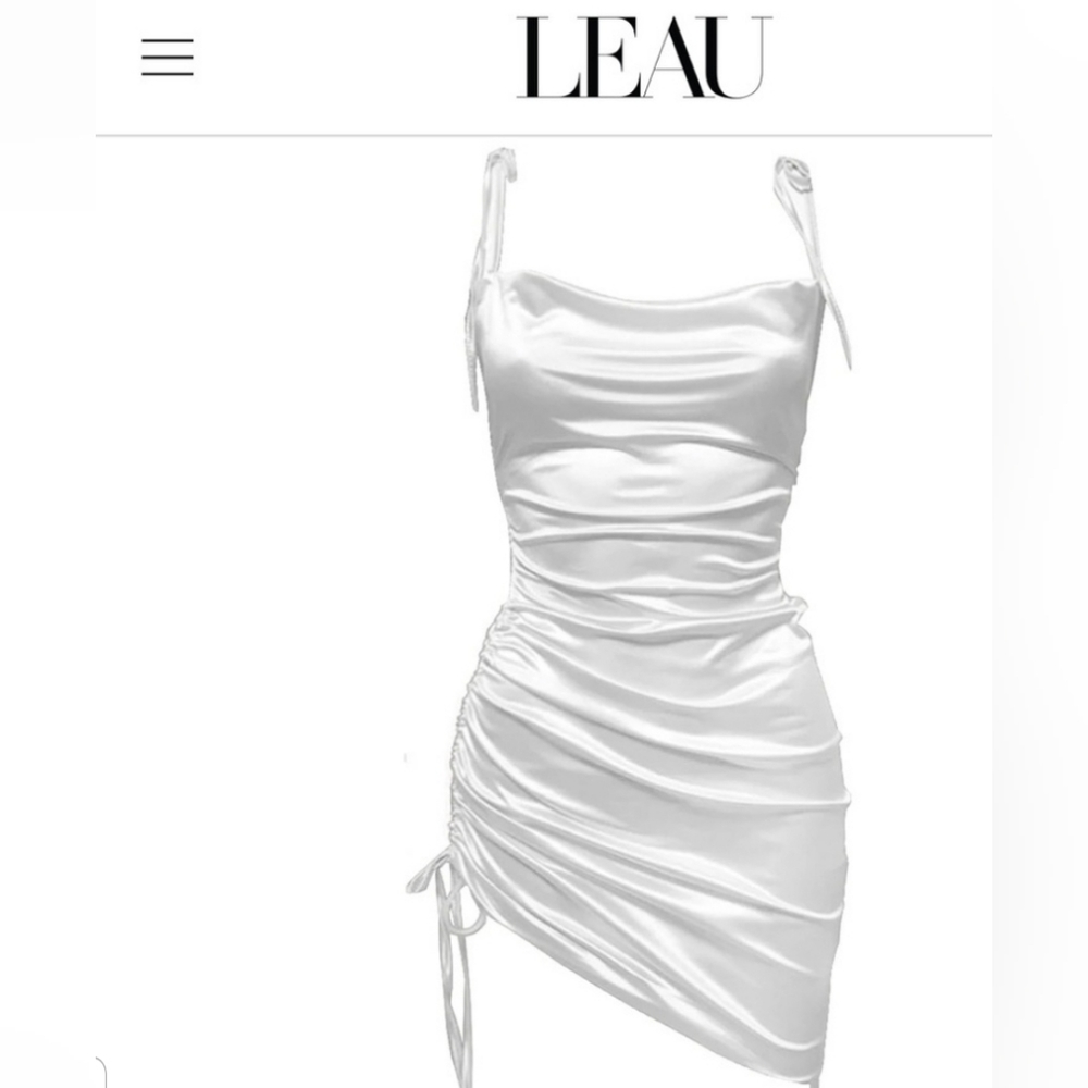 NWT LEAU Dress Cabo White Sz M